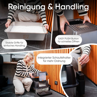 POOBOX® Katzenklo Edelstahl POOBOX