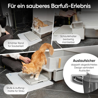 POOBOX® XXL Katzenklo Edelstahl POOBOX