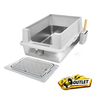 Retourware - POOBOX® XXL Katzenklo Edelstahl