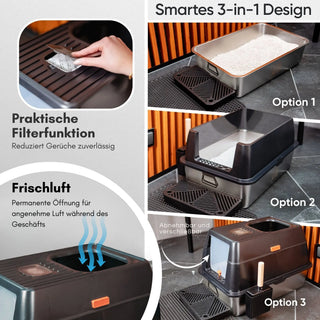 POOBOX® Katzenklo Edelstahl POOBOX