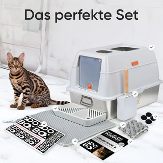 POOBOX® Katzenklo Edelstahl POOBOX