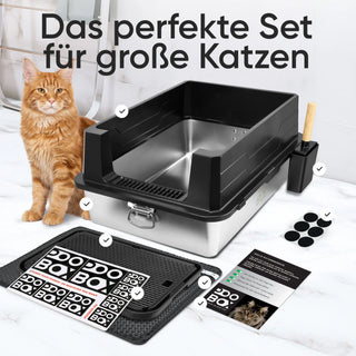 POOBOX® XXL Katzenklo Edelstahl POOBOX