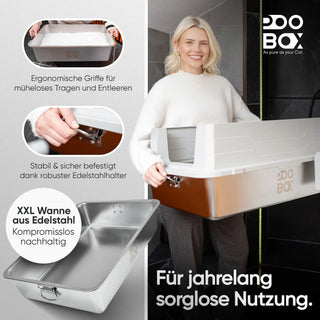 POOBOX® XXL Katzenklo Edelstahl POOBOX