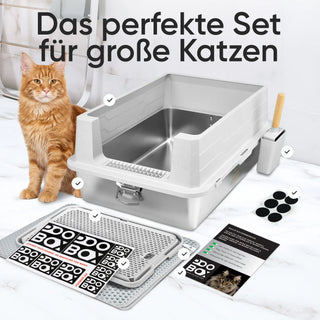 POOBOX® XXL Katzenklo Edelstahl POOBOX